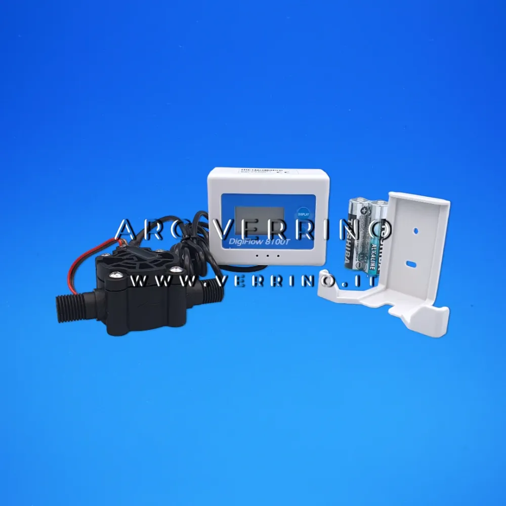 Contalitri con schermo LCD per il monitoraggio tempo/litri - con turbina esterna tipo tempo/volume - per sistemi di tratta...