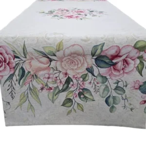 LUNARIA Runner living Boughet di rose 45x140