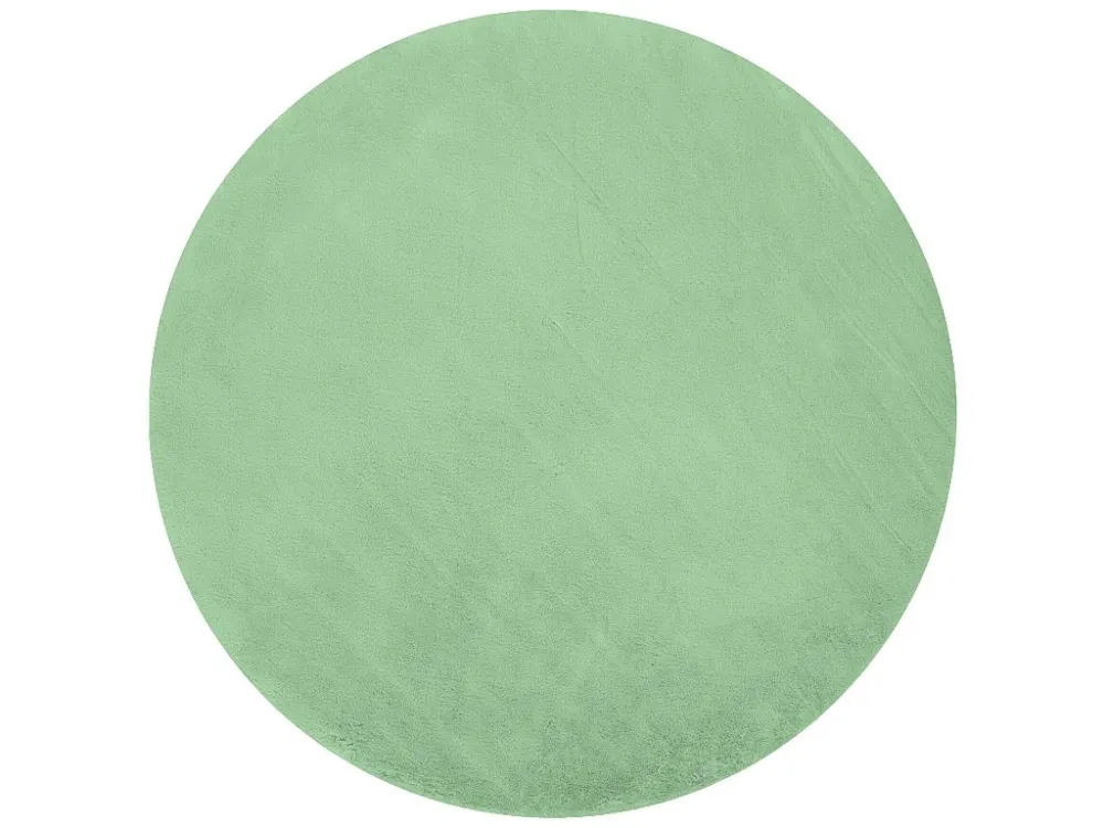 Tappeto BUNNY cerchio verde IMITAZIONE PELLICCIA DI CONIGLIO cercle 120 cm
