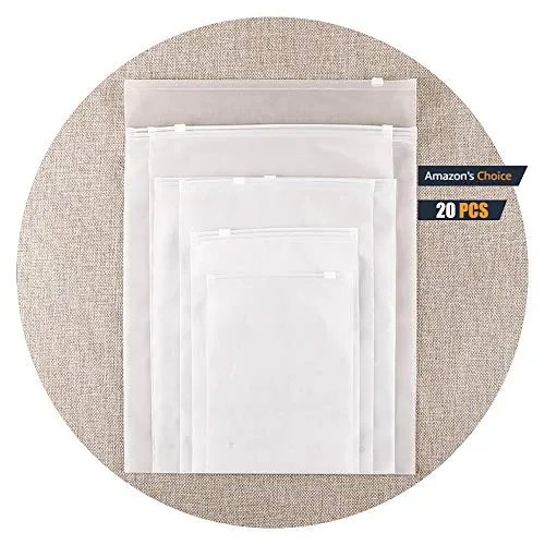 HVDHYY Sacchetti Trasparenti Zip Borsa Viaggio 35*45 CM(13.77"*17.71")20PCS