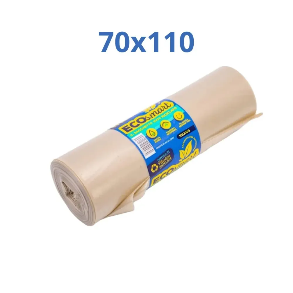 Sacchetti Ambra Trasparenti 70X110 cm per Spazzatura : 100 Buste Resistenti, Ecologici e Convenienti RFD