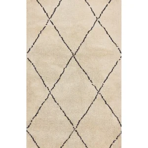 Tappeto beige e nero 80 x 150 cm MUTKI