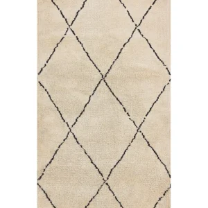 Tappeto beige e nero 80 x 150 cm MUTKI
