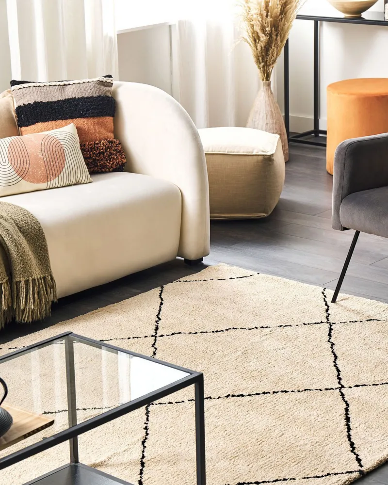 Tappeto beige e nero 200 x 300 cm MUTKI