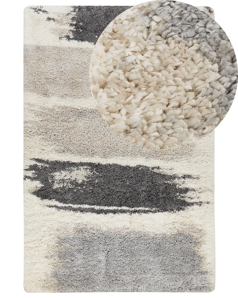 Tappeto bianco e grigio 160 x 230 cm MARTUNI