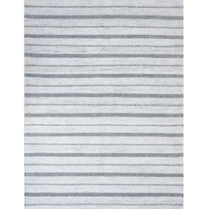 Tappeto bianco imbrattato e grigio 140 x 200 cm BADEMLI