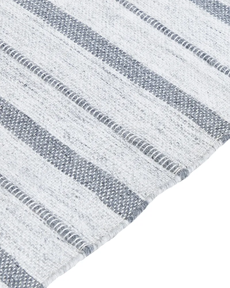 Tappeto bianco imbrattato e grigio 80 x 150 cm BADEMLI
