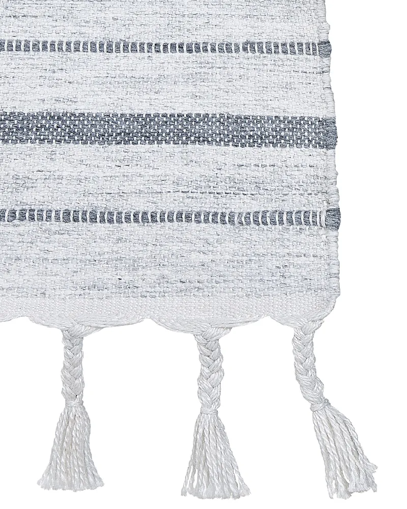 Tappeto bianco sudicio e grigio 160 x 230 cm BADEMLI