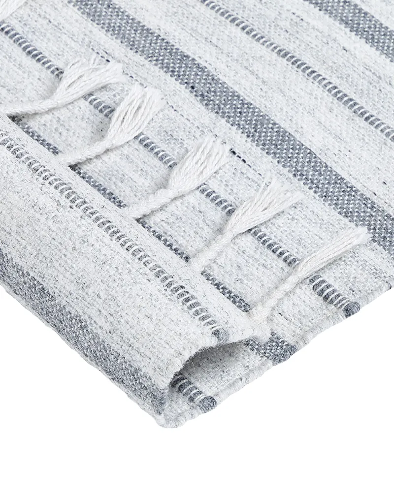 Tappeto bianco sudicio e grigio 160 x 230 cm BADEMLI