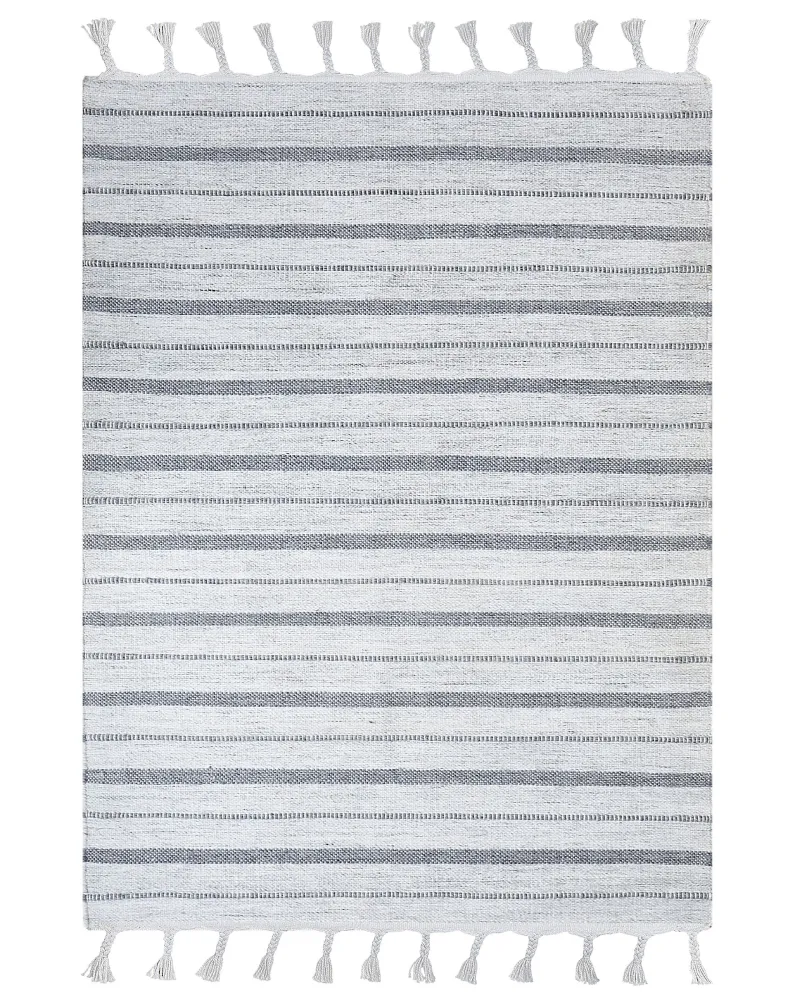 Tappeto bianco sudicio e grigio 160 x 230 cm BADEMLI