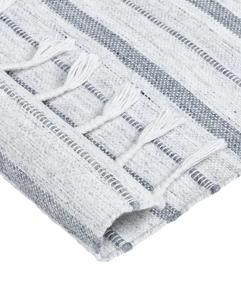 Tappeto bianco sudicio e grigio 160 x 230 cm BADEMLI