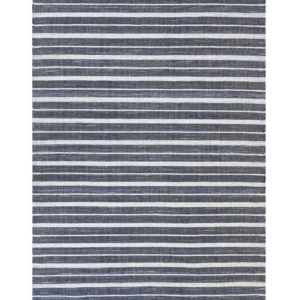 Tappeto blu nero e bianco 140 x 200 cm BADEMLI