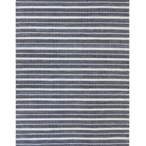 Tappeto blu ombroso e bianco 140 x 200 cm BADEMLI