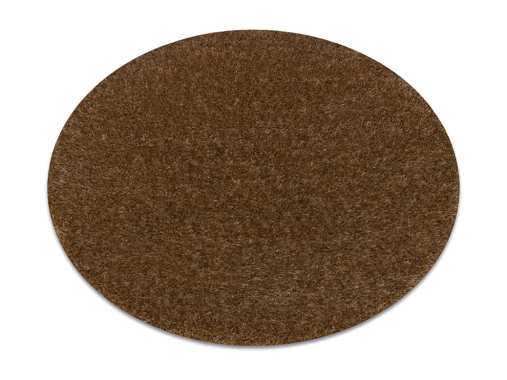 Tappeto BUENOS cerchio 6650 shaggy tinta unita, monocolore nocciola cercle 150 cm