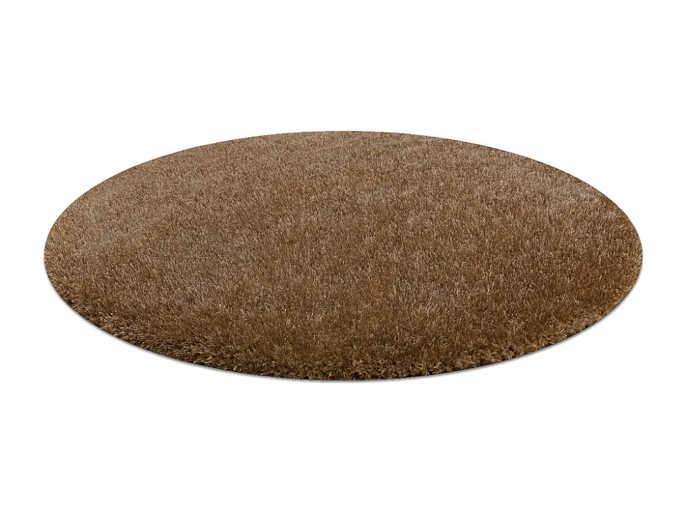 Tappeto BUENOS cerchio 6650 shaggy tinta unita, monocolore nocciola cercle 150 cm