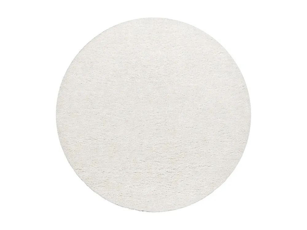 Tappeto BUENOS cerchio 7001 shaggy tinta unita, monocolore bianco cercle 120 cm