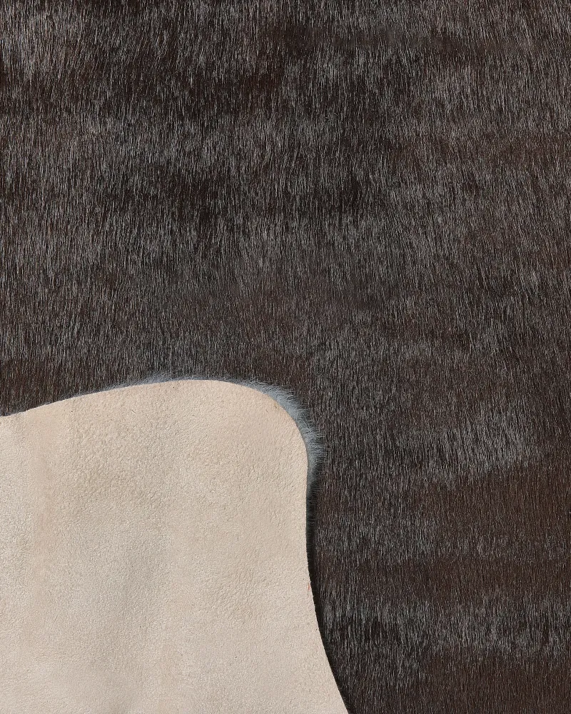 Tappeto ecopelle mucca bianco e marrone 130 x 170 cm BOGONG