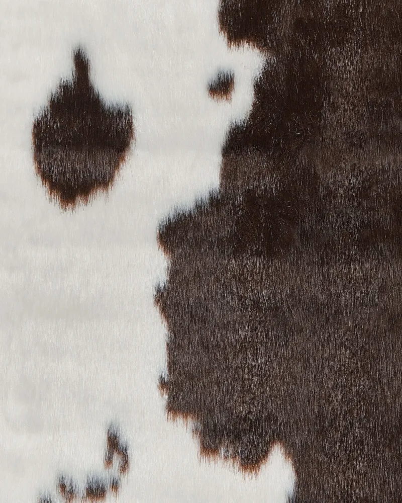 Tappeto ecopelle mucca bianco e marrone 130 x 170 cm BOGONG
