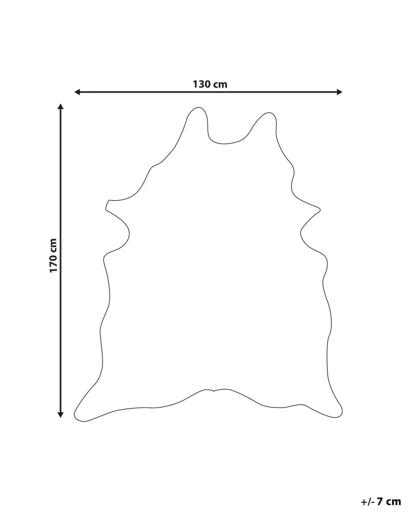 Tappeto ecopelle mucca bianco e marrone 130 x 170 cm BOGONG