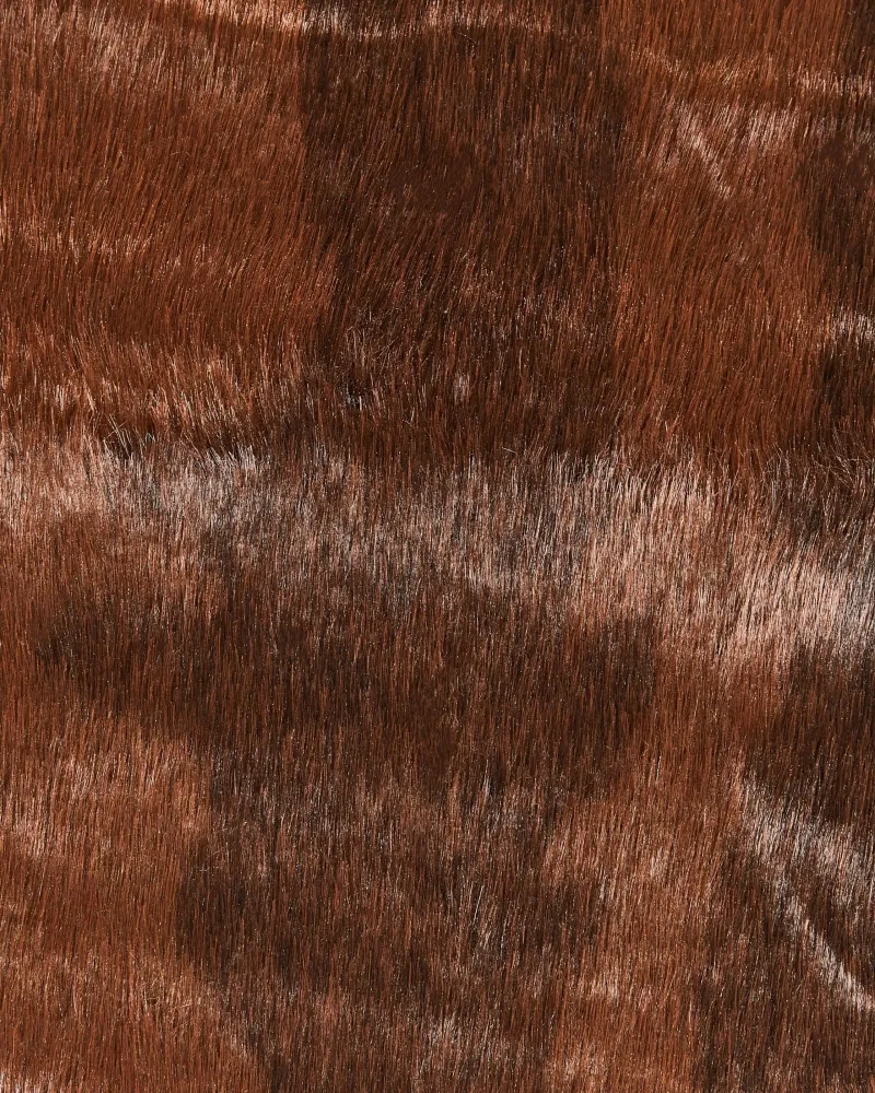 Tappeto ecopelle mucca marrone e bianco 130 x 170 cm BOGONG