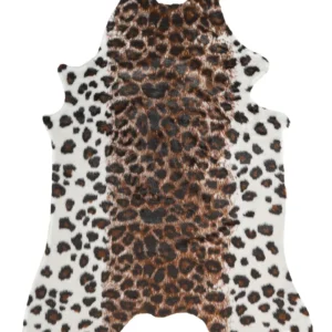 Tappeto ecopelle mucca marrone macchie bianche 150 x 200 cm BOGONG