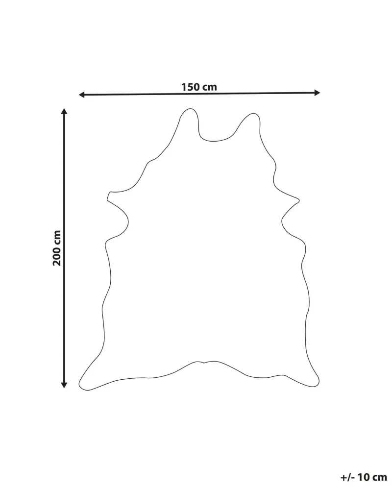 Tappeto ecopelle mucca marrone macchie bianche 150 x 200 cm BOGONG