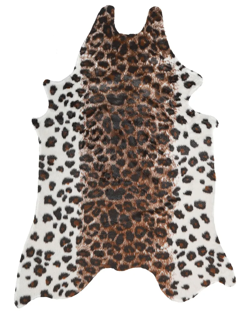 Tappeto ecopelle mucca marrone macchie bianche 130 x 170 cm BOGONG