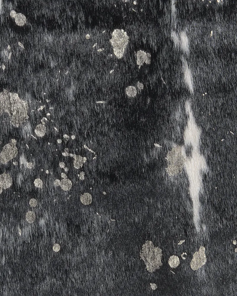 Tappeto ecopelle mucca nero macchie bianche 130 x 170 cm BOGONG