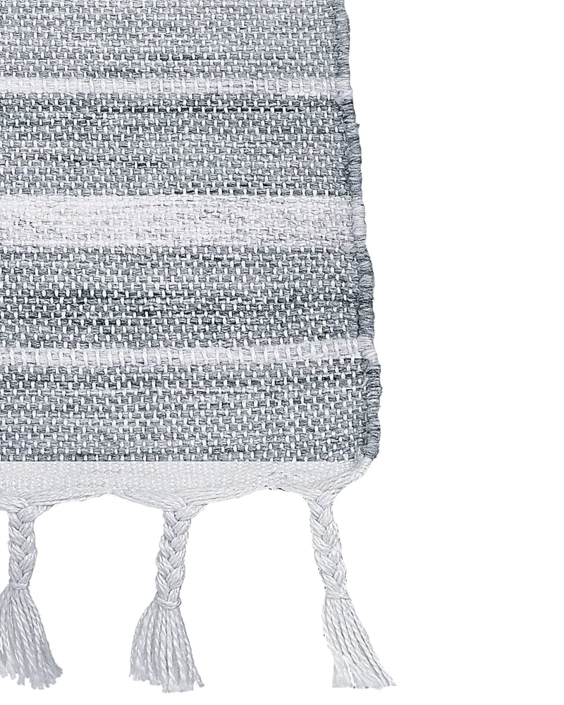 Tappeto grigio palese e bianco 160 x 230 cm BADEMLI