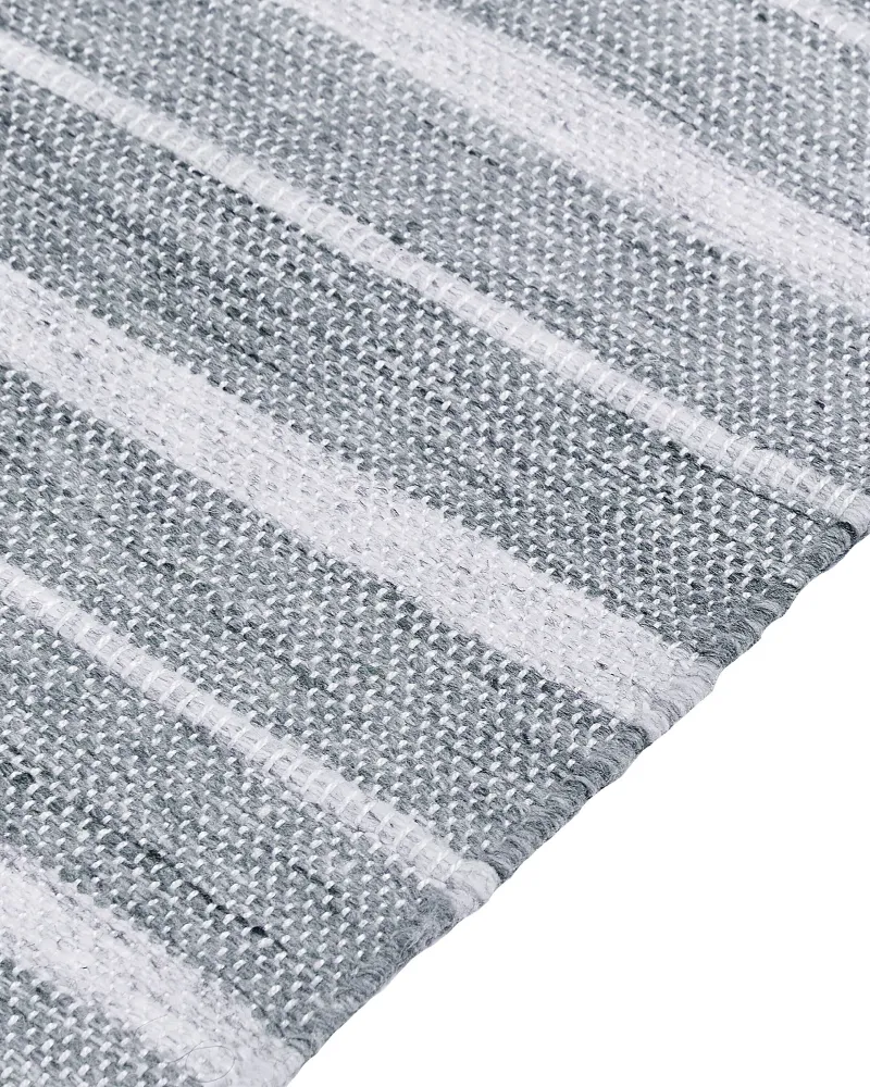 Tappeto grigio palese e bianco 160 x 230 cm BADEMLI