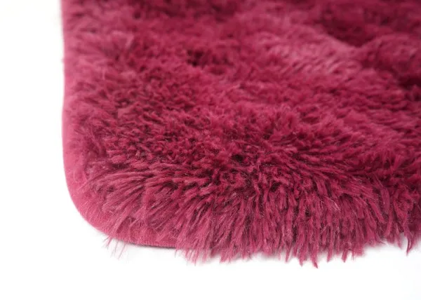 Tappeto Mendler HWC-F69 passatoia shaggy pelo alto pelo lungo tessuto/tessuto soffice flessibile 230x160cm rosso vino 70297