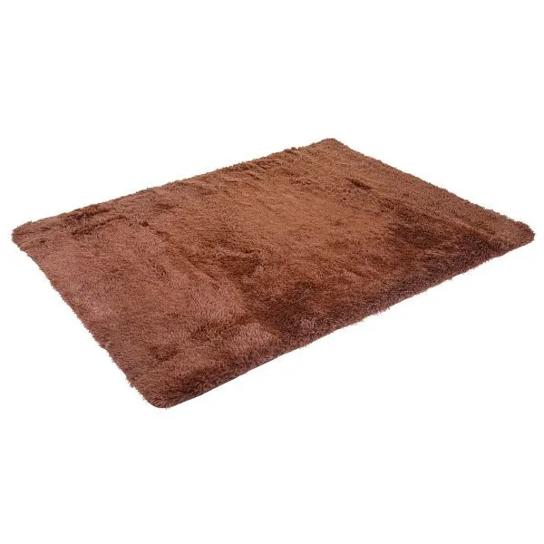 Tappeto Mendler HWC-F69 passatoia shaggy pelo alto pelo lungo tessuto/tessuto soffice flessibile 200x140cm marrone scuro 7...