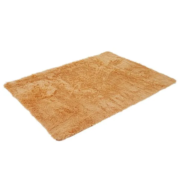 Tappeto Mendler HWC-F69 passatoia shaggy pelo alto pelo lungo tessuto/tessuto soffice vellutato 200x140cm marrone 70276