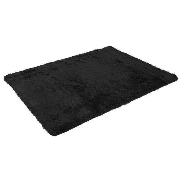 Tappeto Mendler HWC-F69 passatoia shaggy pelo alto pelo esteso tessuto/tessuto soffice morbido 200x140cm nero 70274
