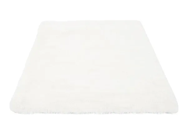 Tappeto Mendler HWC-F69 passatoia shaggy pelo elevato pelo lungo tessuto/tessuto soffice morbido 160x120cm bianco 70272