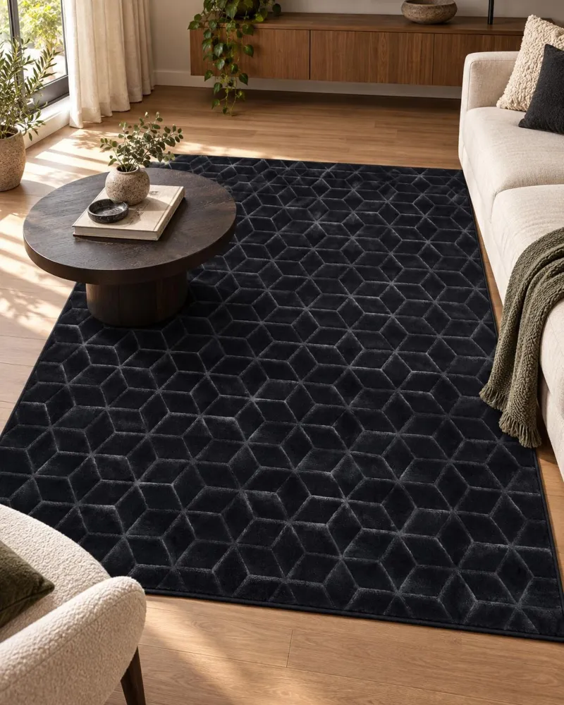 Tappeto nero 160 x 230 cm THATTA