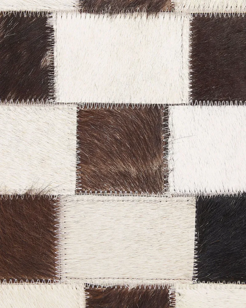 Tappeto pelle camoscio e marrone 160 x 230 cm KAYABEY