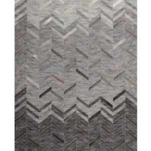 Tappeto pelle color grigio 160 x 230 cm pelo ridotto ARKUM