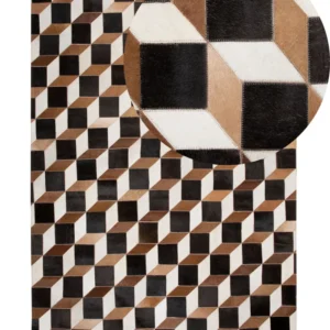 Tappeto pelle color marrone 140 x 200 cm ALPKOY