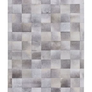 Tappeto pelle grigia 140 x 200 cm ALACAM