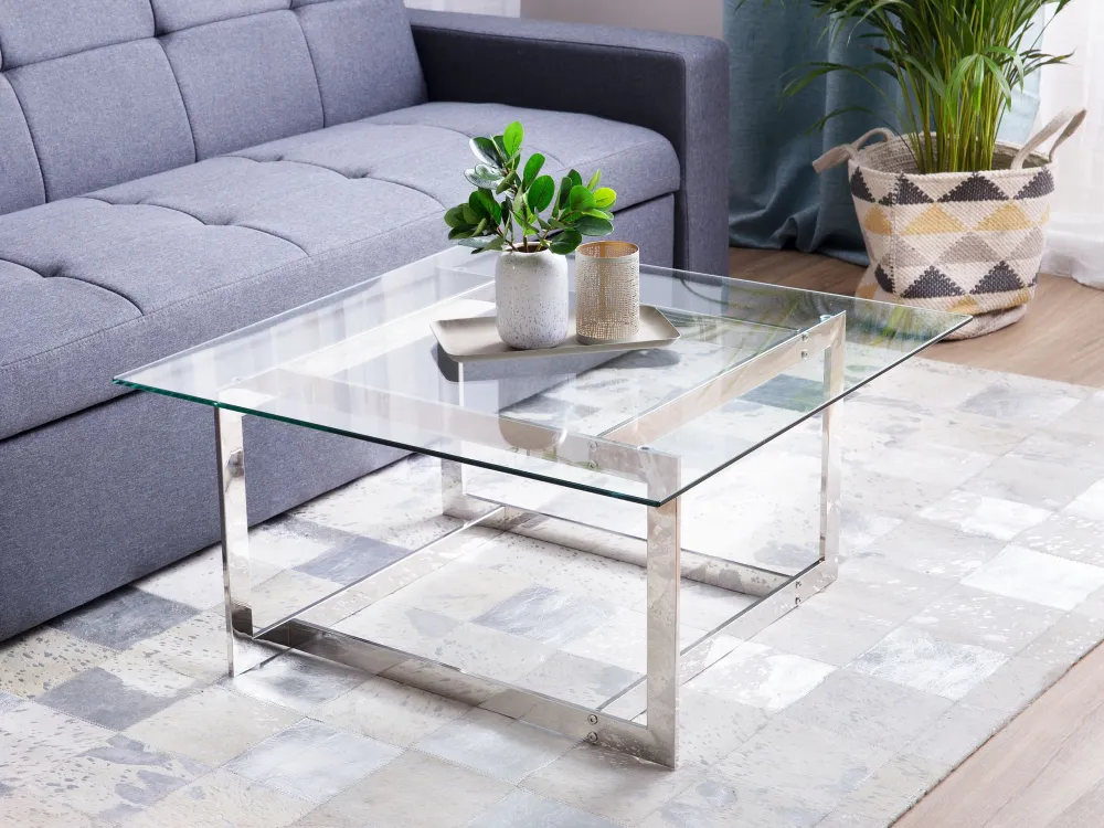 Tappeto pelle grigia 140 x 200 cm ALACAM