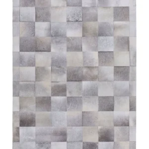 Tappeto pelle grigia 140 x 200 cm ALACAM