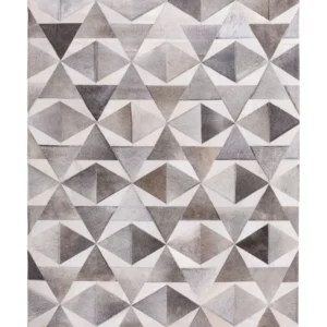 Tappeto pelle grigia 140 x 200 cm ALAKA