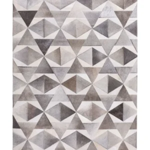 Tappeto pelle grigia 140 x 200 cm ALAKA