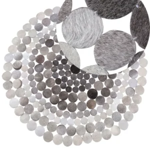 Tappeto pelle grigia 140 cm HILVAN