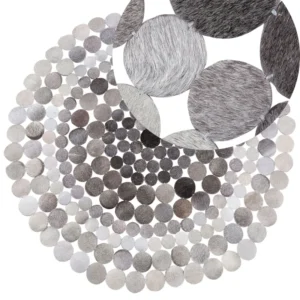 Tappeto pelle grigia 140 cm HILVAN