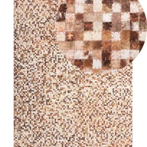 Tappeto pelle marrone 140 x 200 cm TORUL