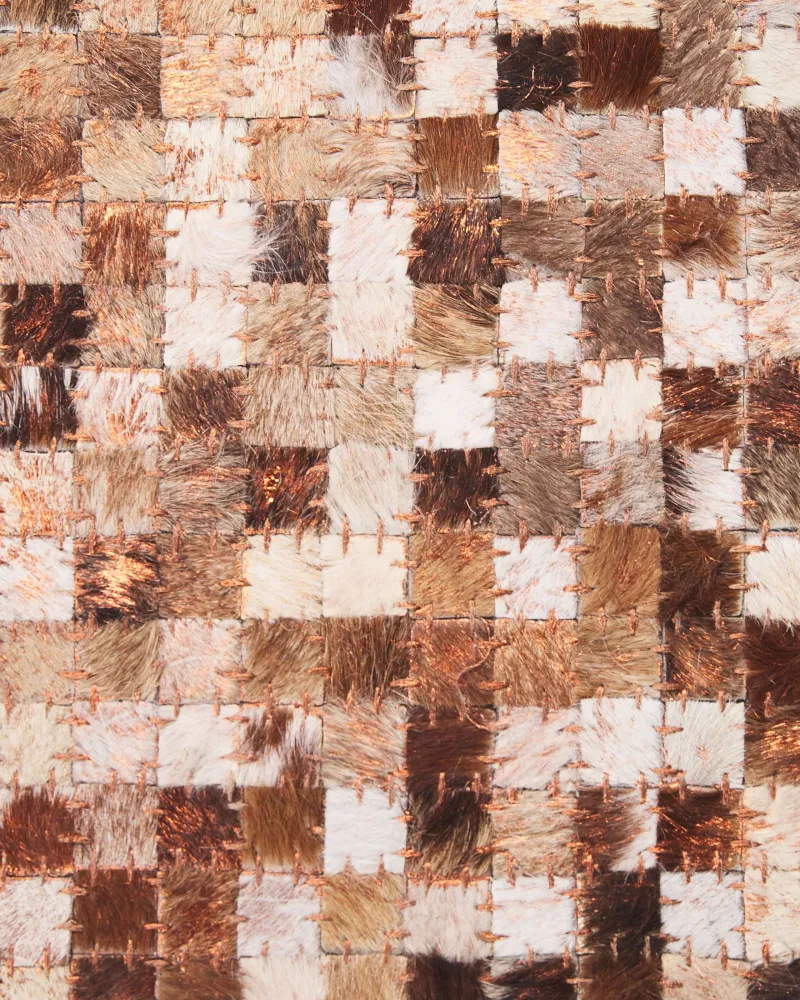 Tappeto pelle marrone 140 x 200 cm TORUL