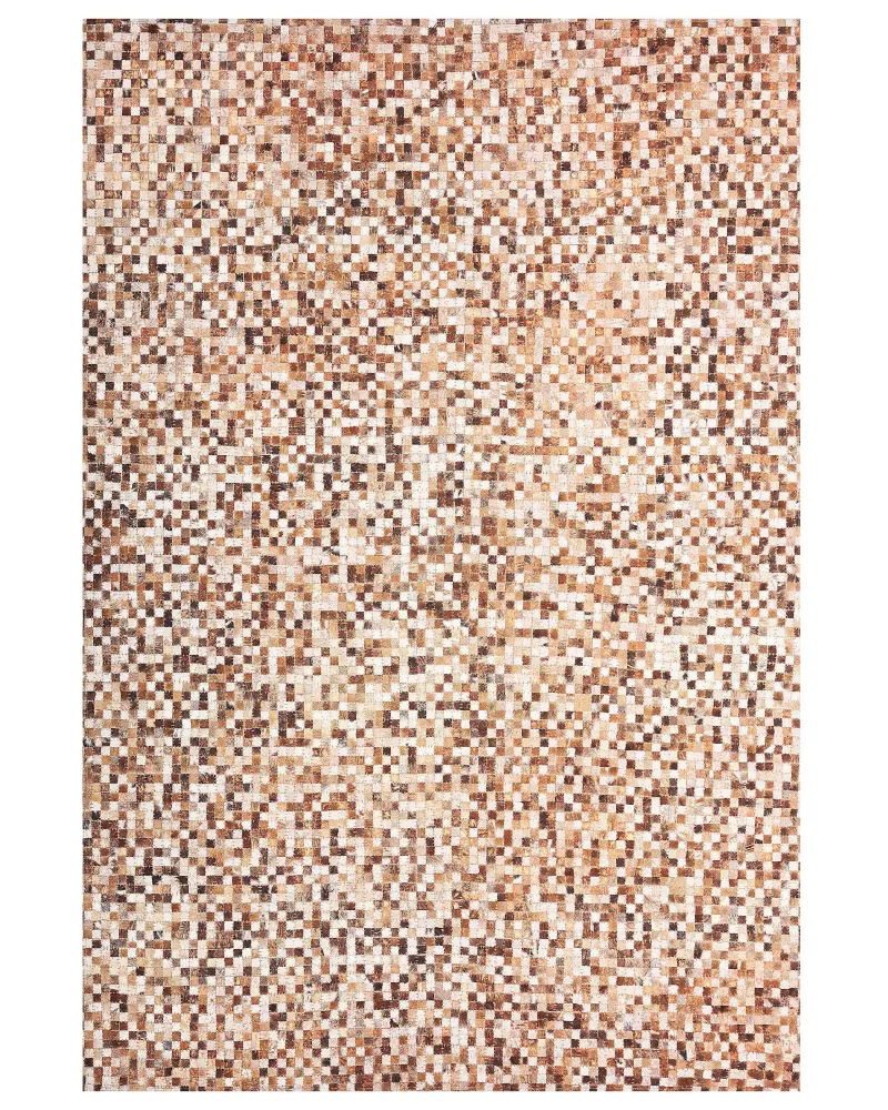 Tappeto pelle marrone 140 x 200 cm TORUL