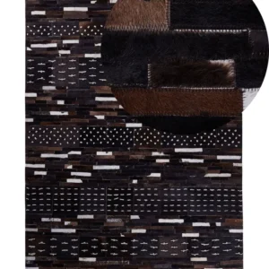 Tappeto pelle marrone cupo 160 x 230 cm AKSEKI